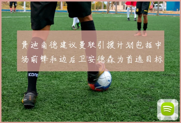 费迪南德建议曼联引援计划包括中场前锋和边后卫安德森为首选目标
